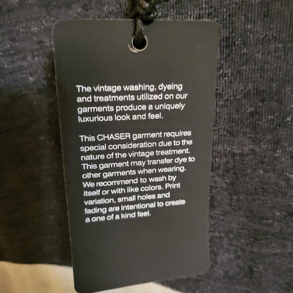 Chaser Black-And-Cream Long Sleeve Top SIZE: MEDIUM NWT - Picture 8 of 8